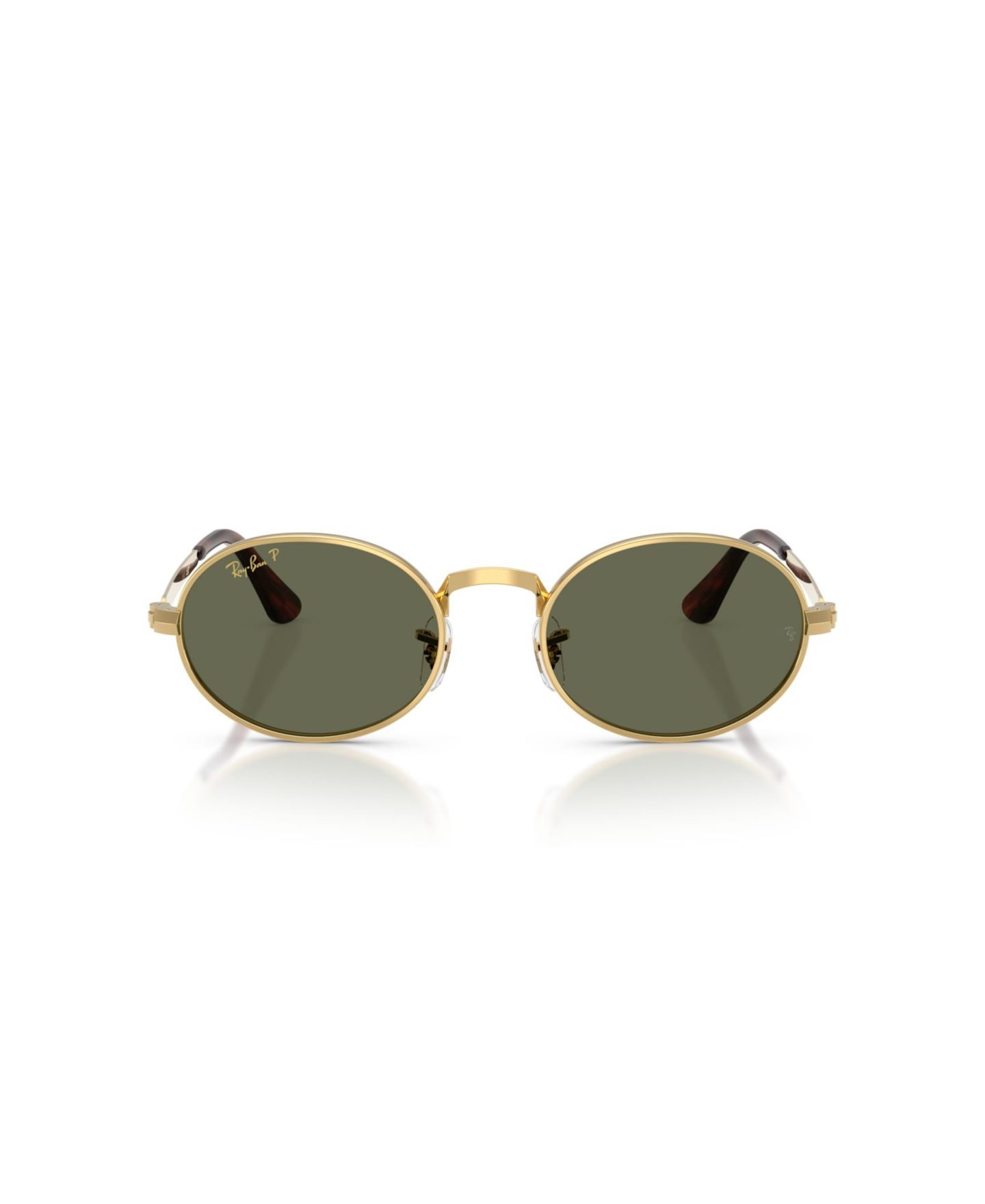 Солнцезащитные очки Ray-Ban Unisex Rectangle Polarized Sunglasses, RB3931, цвет: Золотой — фото 2