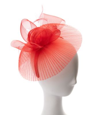 Pleated Crinoline Bow-Detail Fascinator Hat