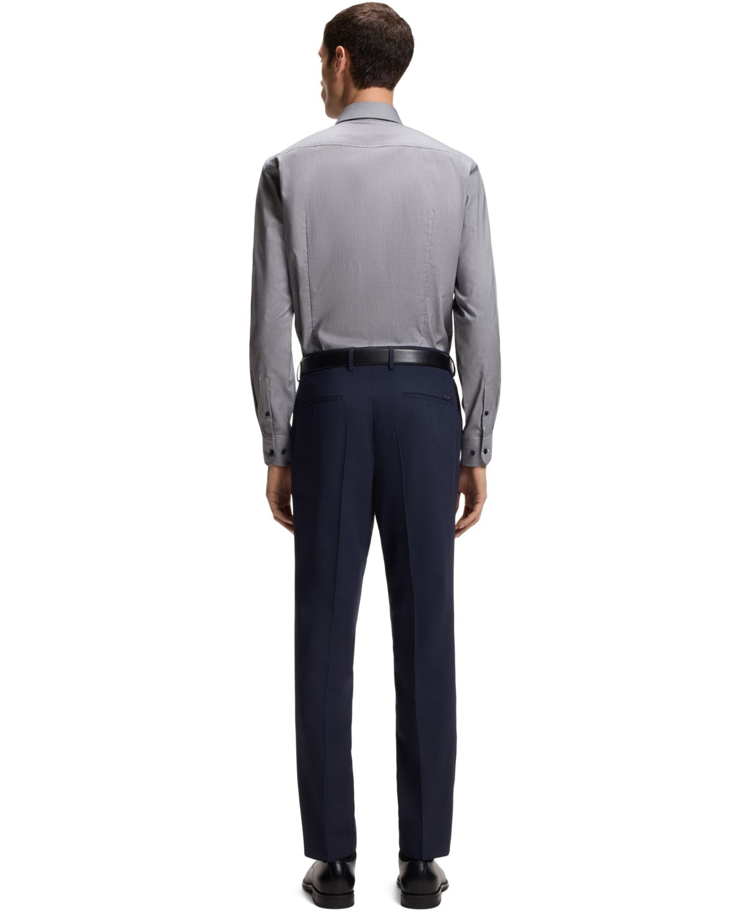 Men's Stretch Cotton Structured Slim-Fit Dress Shirt