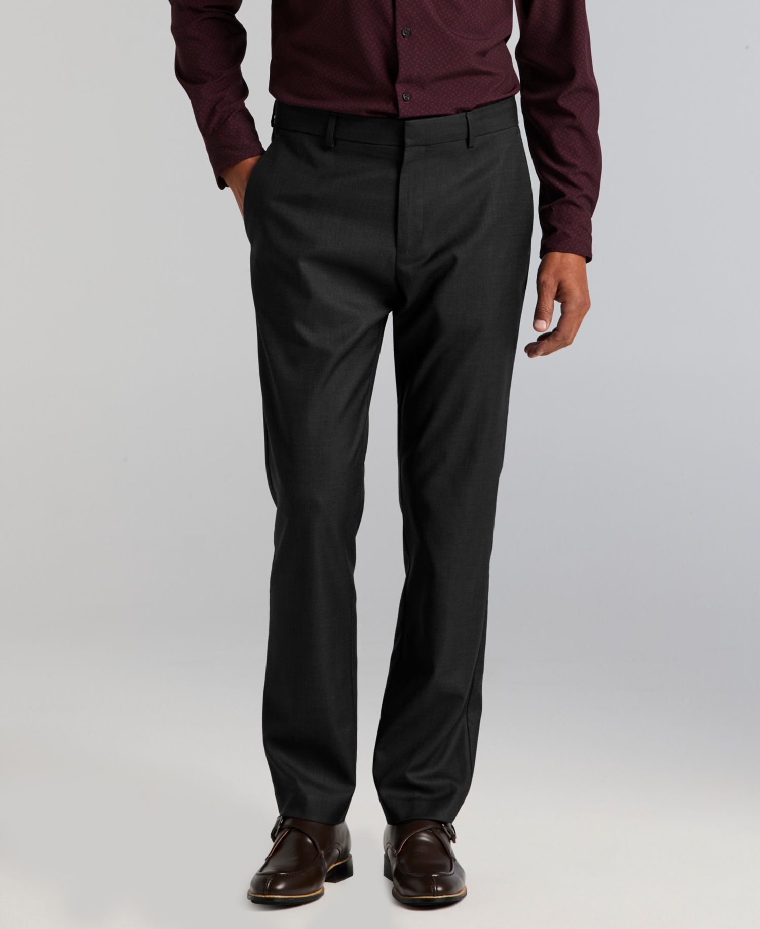 Men's Modern-Fit Sharkskin Dress Pants