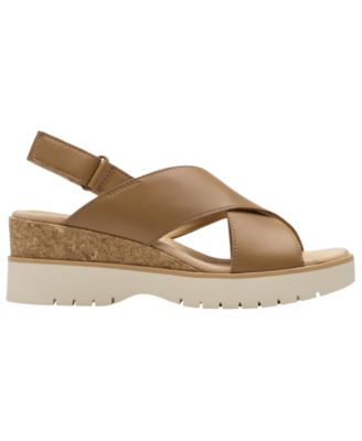 Women's Diaz Cross Round Toe Wedge Sandals