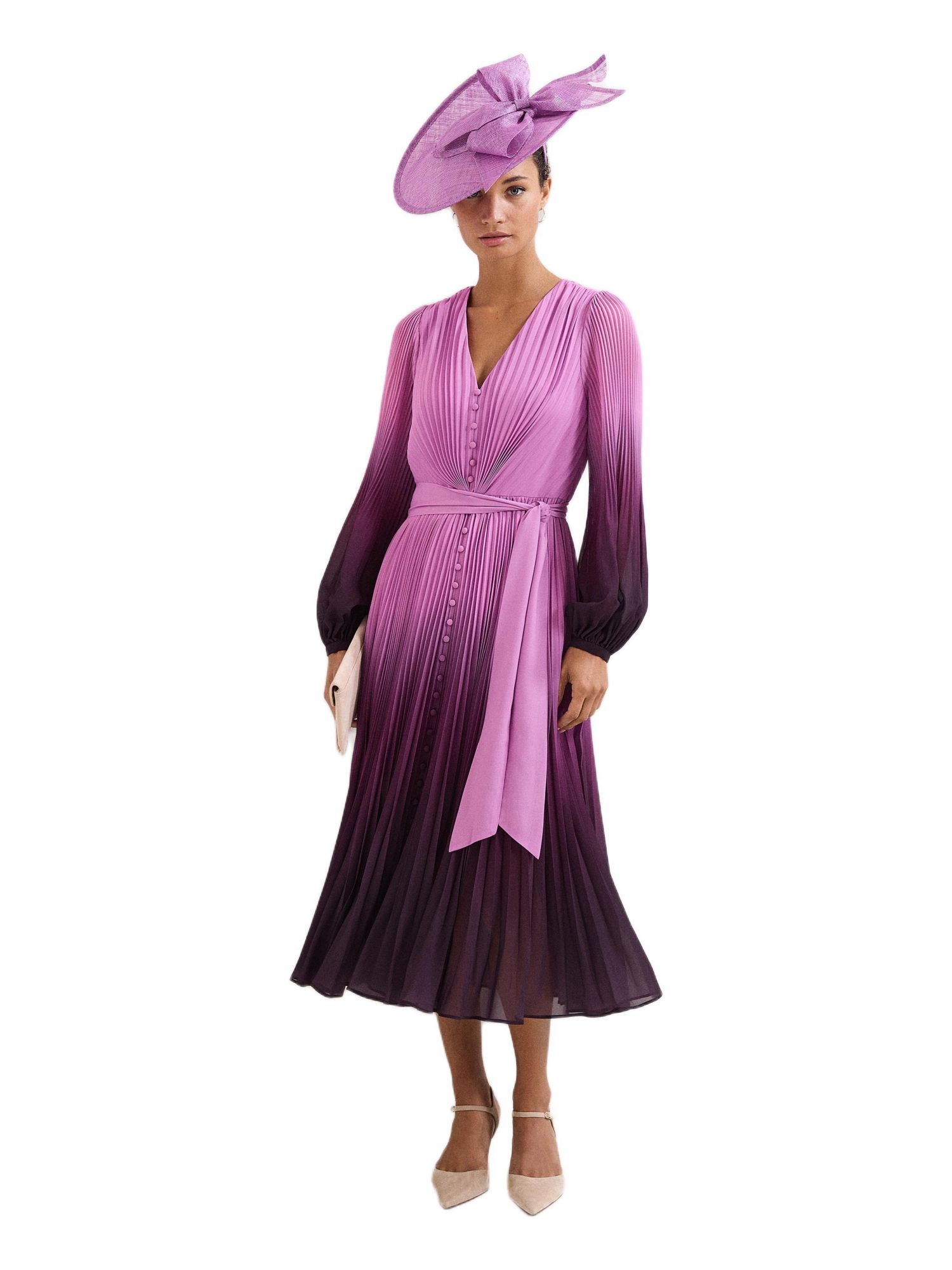 Women's Mira Ombre Tie Waist Midi Dress