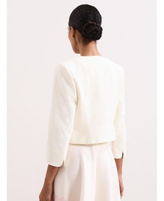 Women's Tailored Cropped Round Neck Jacket