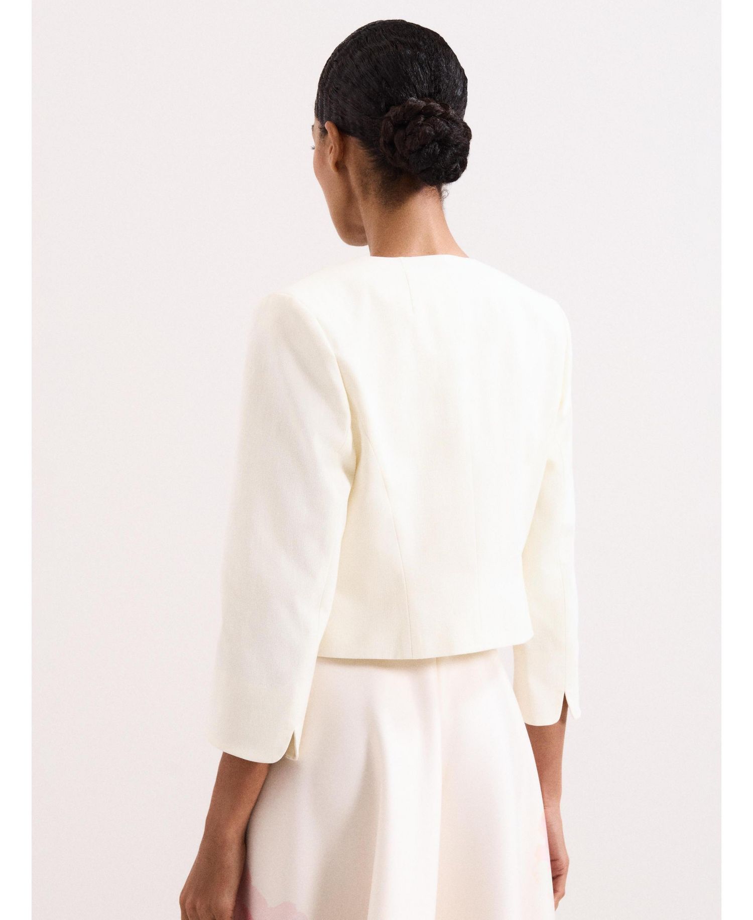 Women's Tailored Cropped Round Neck Jacket