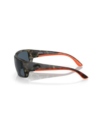Men's Rectangle Fantail Polarized Sunglasses, 6S9006