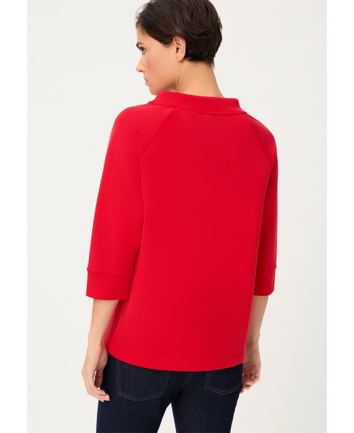 Olsen Women's Scuba Jersey Funnel Neck Top