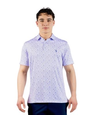 Men's Ditsy Floral Printed Performance Polo