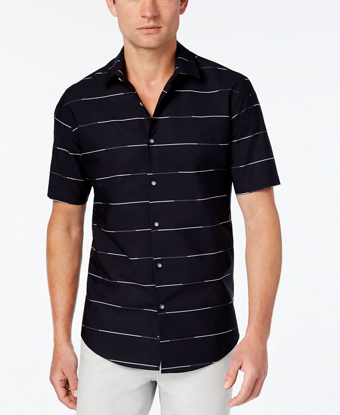 Alfani Men's Striped Classic-Fit Shirt, Created for Macy's - Macy's