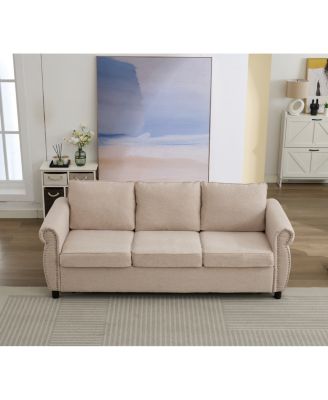 81.5" 2-in-1 Queen Convertible Sleeper Sofa Bed, Pull Out Couch Bed