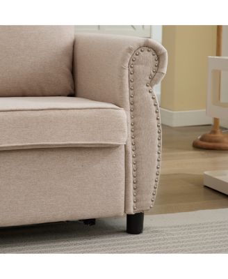 81.5" 2-in-1 Queen Convertible Sleeper Sofa Bed, Pull Out Couch Bed