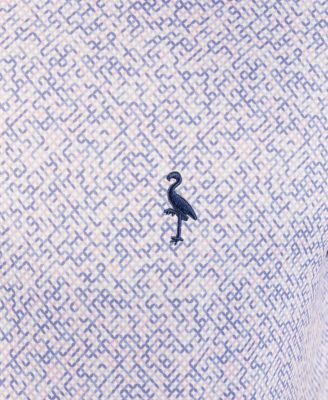 Men's Abstract Maze Printed Performance Polo