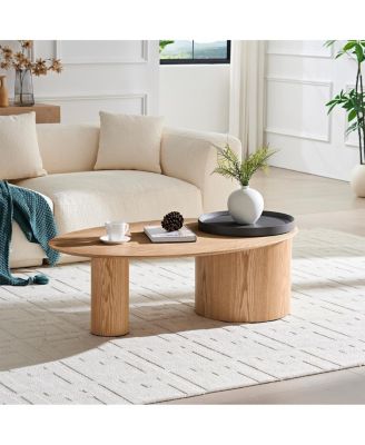 Modern Oval Luxury Coffee Table, Sophisticated Living Room Center Table