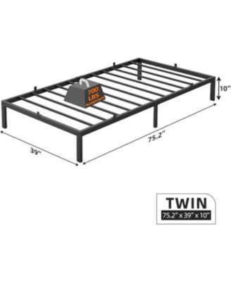 10 Inch Bed Frame Metal Platform, Bed Frame with Ample Storage, No Box Spring Needed and Steel Slat Support, Easy Assembly.