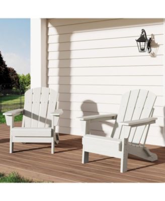 Oversized Folding Adirondack Chairs Set of 2 – Heavy Duty HDPE, Weather Resistant, 380 lbs Capacity