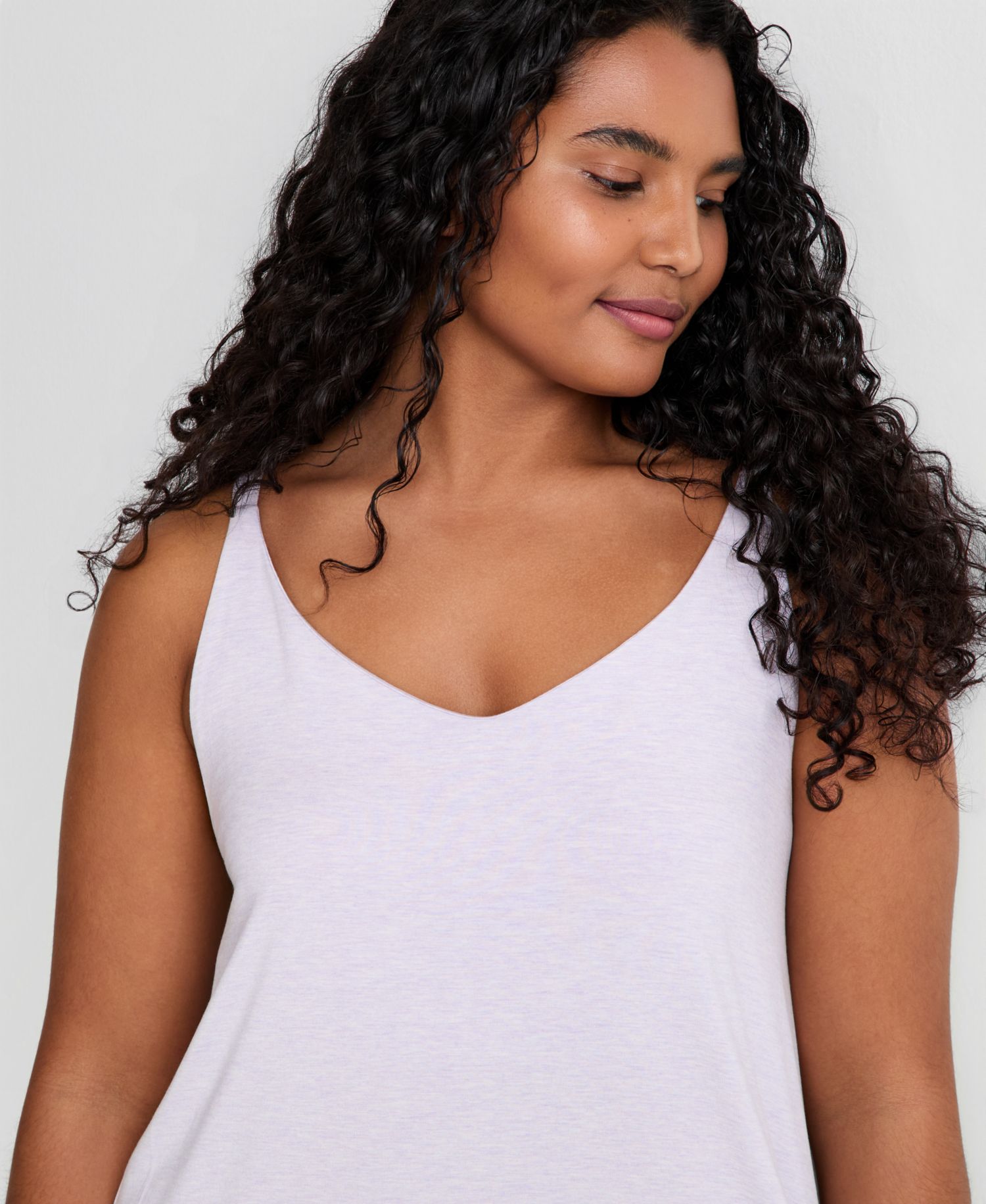 Women's Fluid Knit Shelf-Bra Tank Chemise