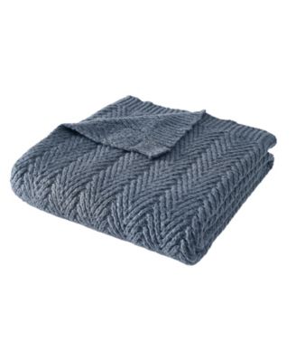 Chevron Faux Mohair Throw, 50" x 70"