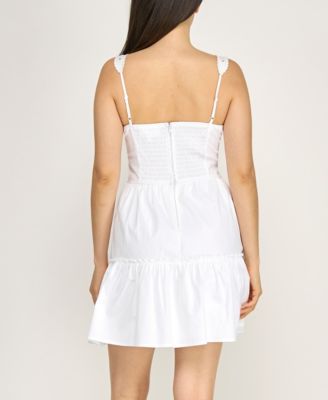 Juniors' Sleeveless Fit and Flare Dress