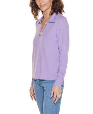Women's Long Sleeve Collared Neck Top