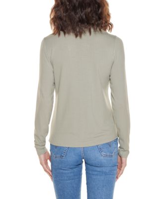 Women's Long-Sleeve Collared Neck Top