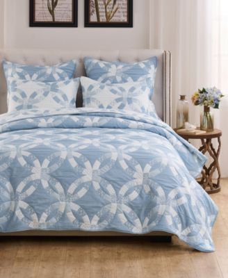 Wedding Ring Reversible 3-Pc. Coverlet Set, Full/Queen