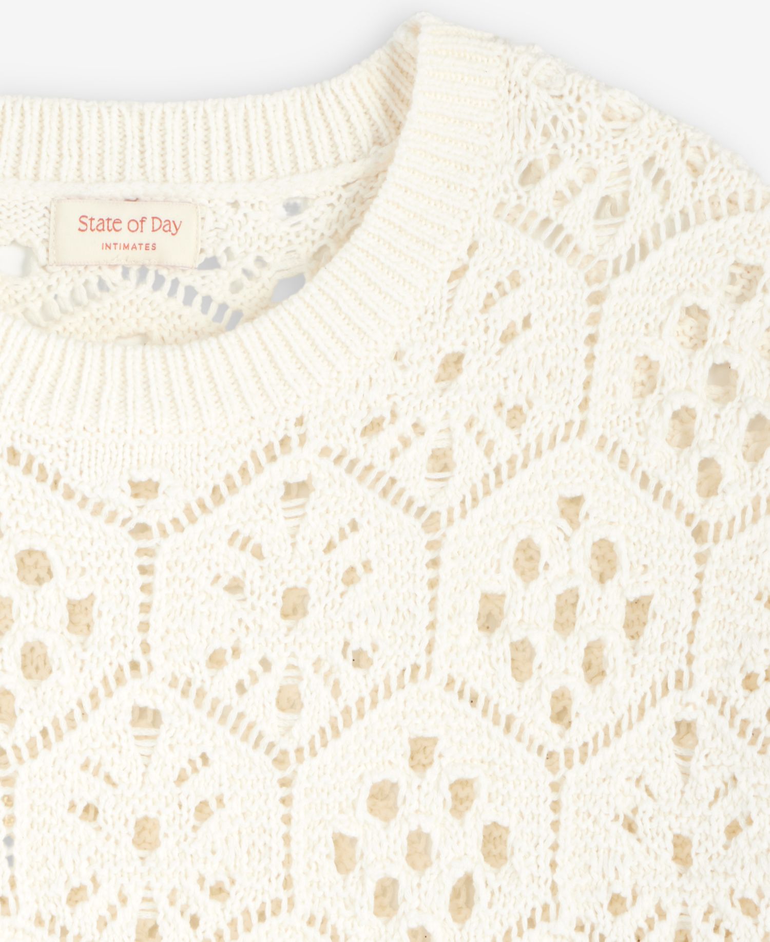 Women's Short-Sleeve Crochet Sweater