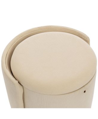 Streamdale Stylish Swivel Barrel Chair with Storage & Free Cat Bed