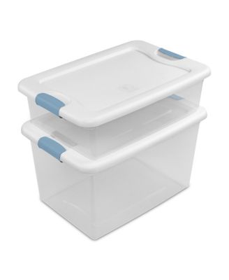 64 Qt Latching Box Stackable Storage Container with Lid, 4 Pack