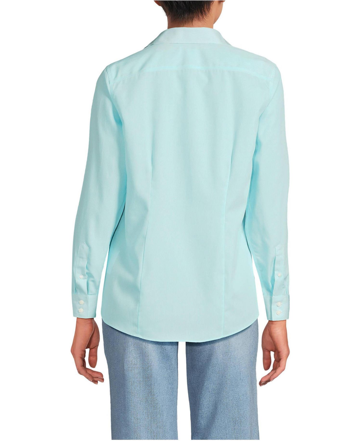 Petite No Iron Button Front Shirt