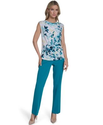 Petite Cowl Neck Sleeveless Top