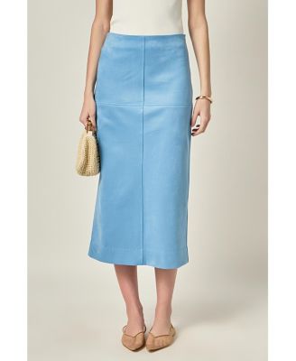 Women's Suede Midi Skirt