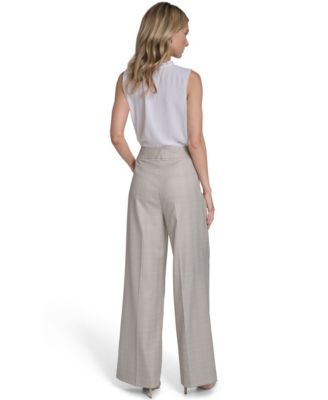 Petite Wide-Leg Fashion Pants