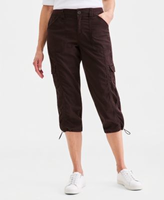 Women's Mid-Rise Cargo Capri Pants