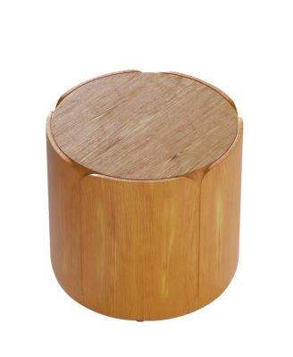 Streamdale Modern Wood Grain Outdoor Indoor Side Table (Wood Color)