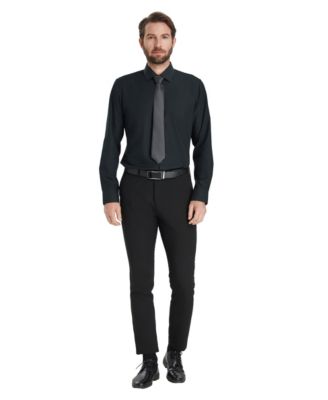 Men's Herringbone Long-Sleeve Dress Shirt