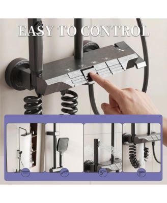 3-Spray Rain Shower Faucet 2.5 GPM & Handheld Combo Kit, 10.63 in. Rain Head