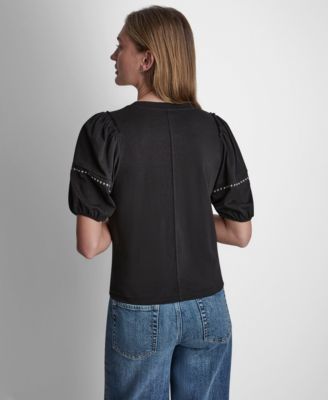 Women's Dome Studs Mini Sleeve T-Shirt