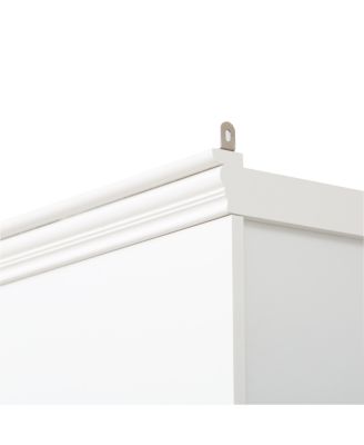 Farmhouse 4-Tier Display Shelf with Dimmable Ceiling Light & Storage