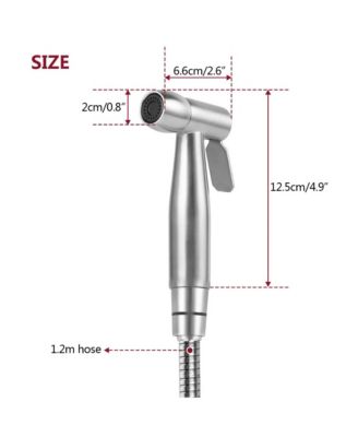 Stainless Steel Handheld Bidet Sprayer for Toilet, Bathroom Bidet Accessory Attachment with Hose - Brushed Nickel