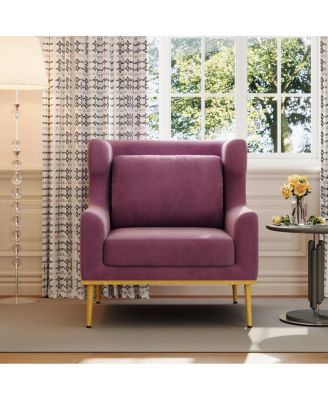  Velvet Accent Armchair