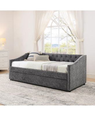Twin Daybed with USB & Pull-out Bed (81"x42"x30.75")