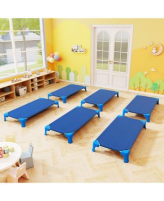 Portable 6 Pack Stackable Daycare Cots Sleeping Bed for Kids 53 Inch