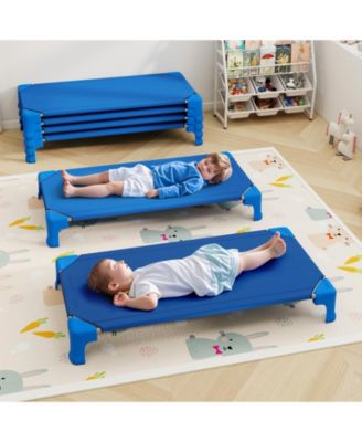 Portable 6 Pack Stackable Daycare Cots Sleeping Bed for Kids 53 Inch