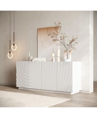 Buffet Cabinet with Storage, 4 Doors, 59" Wide