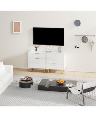 3-Drawer Bedroom Dresser, 27.9'' Wood Chest with Fluted Design & Handles, Large-Capacity Organizer, Easy Assembly