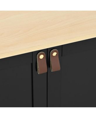  Farmhouse 4-Piece Entertainment Center Wall Unit