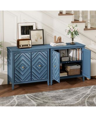 Durable MDF Cabinet with Diamond-Embossed Doors