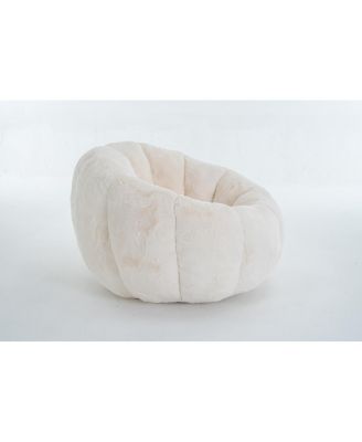 Adult Floral Bean Bag Chair, Ultra-Soft Faux Fur, Large Single-Seater.