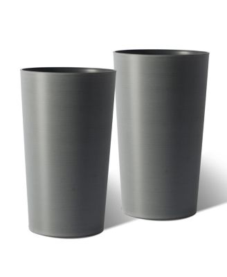  2 Pack 21.7" Tall Square Planters for Outdoor Plants