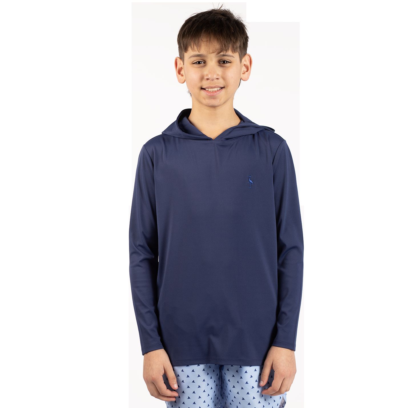 Худи Tailorbyrd Solid Long Sleeve для мальчиков, цвет: Тёмно-синий — фото 1