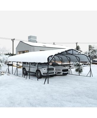  Carport Canopy 20'X30' Heavy Duty Steel Roof, Reinforced Frame Car Tent